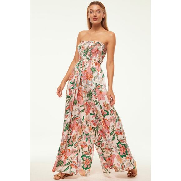 MISA Los Angeles Andrea Jumpsuit Floral Wide Leg Size Large - Picture 2 of 16